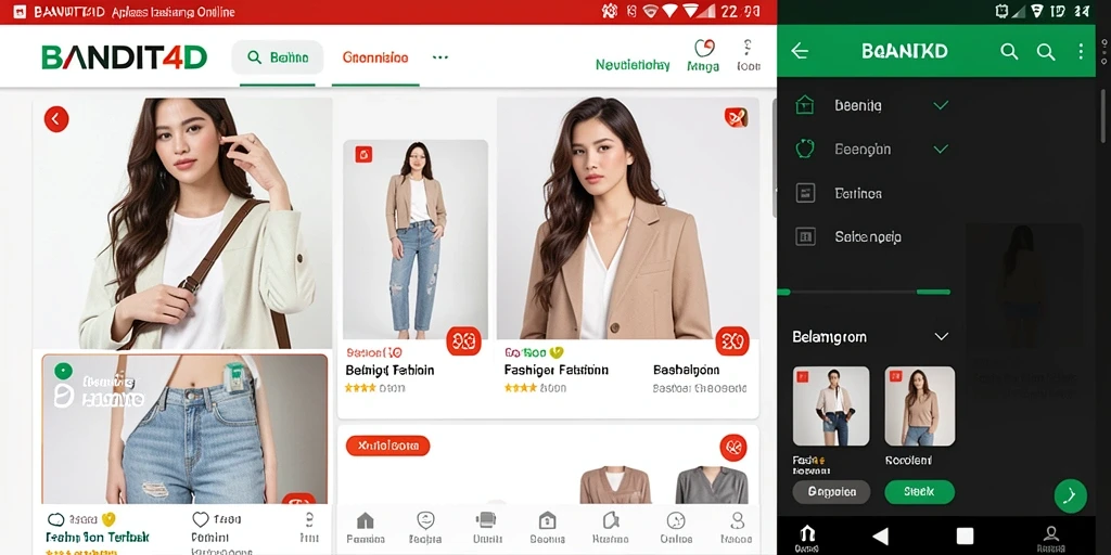 Antarmuka utama BANDIT4D menampilkan koleksi fashion terkini dan mudah dijelajahi.