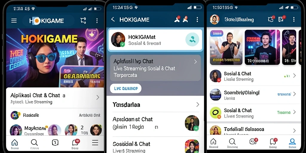 Tampilan antarmuka HOKIGAME yang menarik saat live streaming.