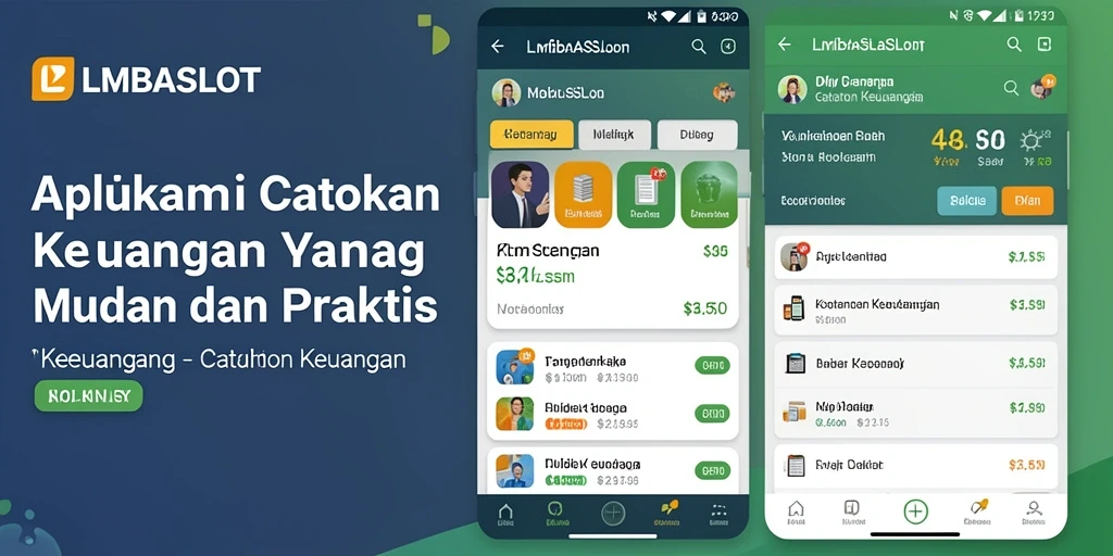 Tampilan antarmuka LMBASLOT yang sederhana dan menarik untuk Catatan Keuangan.