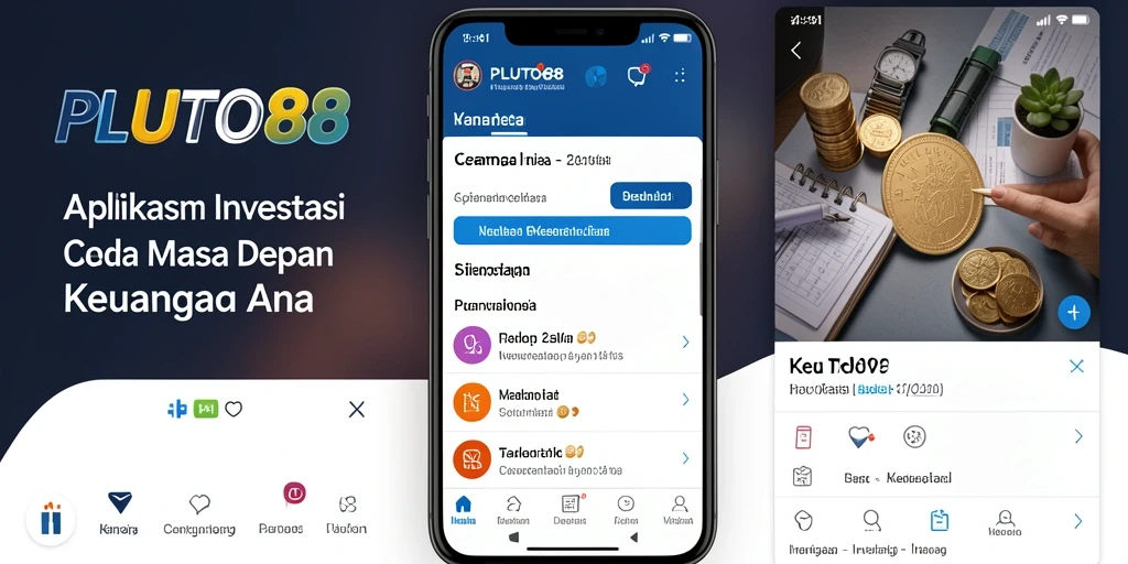 Tampilan antarmuka PLUTO88 yang modern dan informatif untuk investasi.