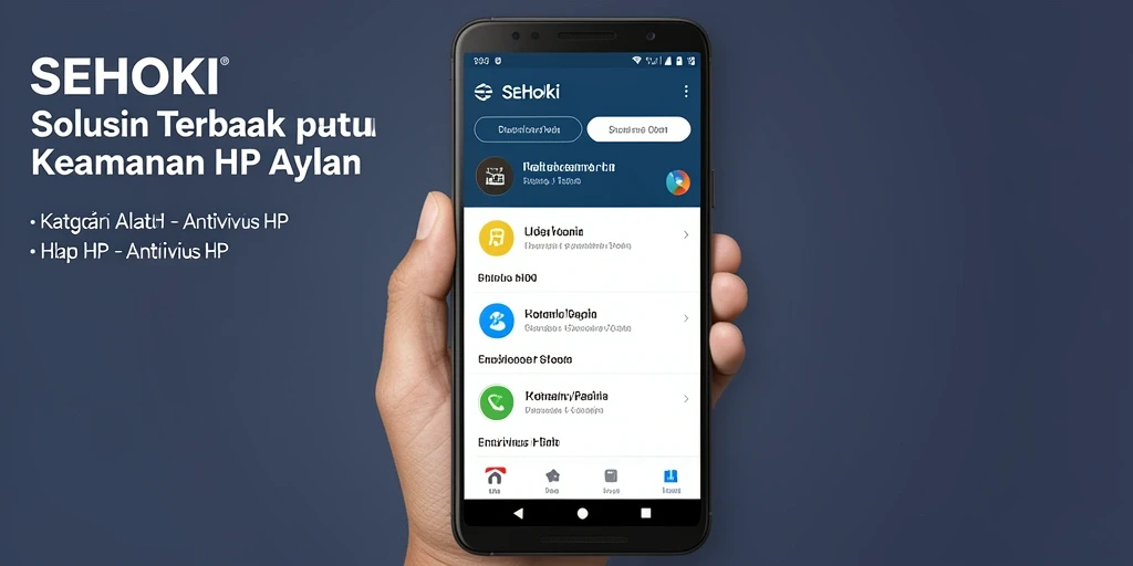 Antarmuka SEHOKI menampilkan fitur pemindaian dan laporan keamanan aplikasi.