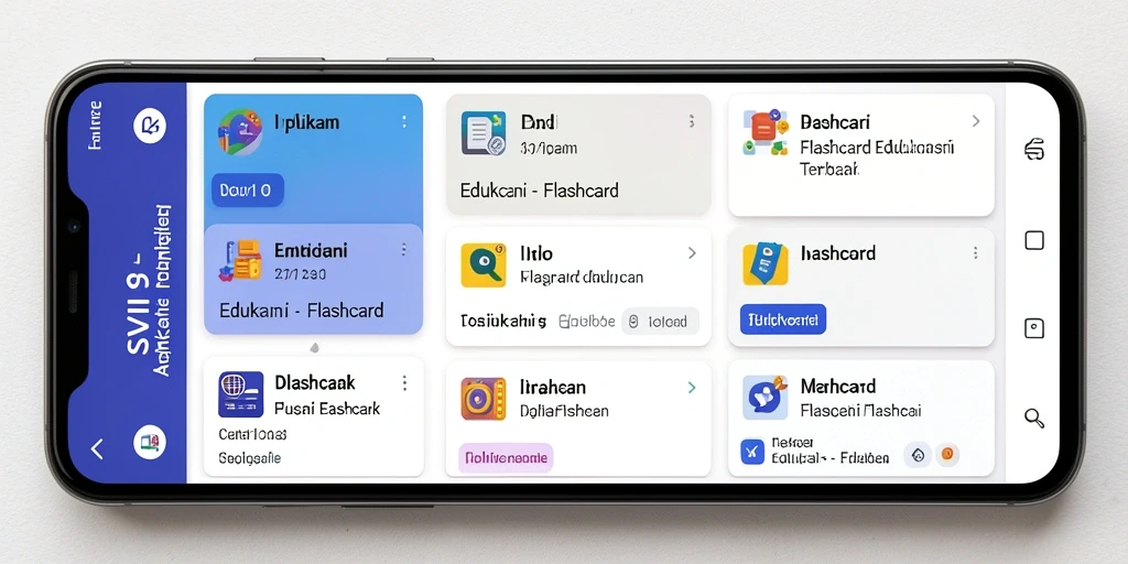 Antarmuka aplikasi Flashcard SVIP9 yang interaktif dan menarik.