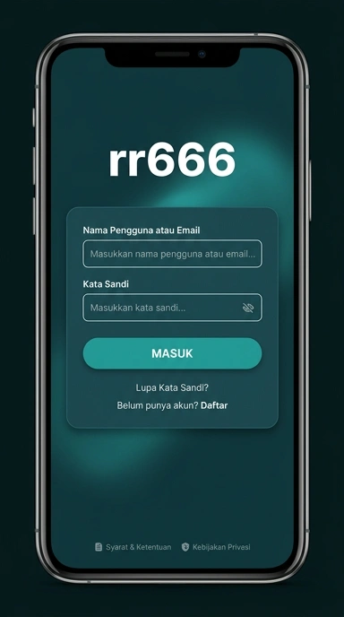 Tampilan halaman login rr666
