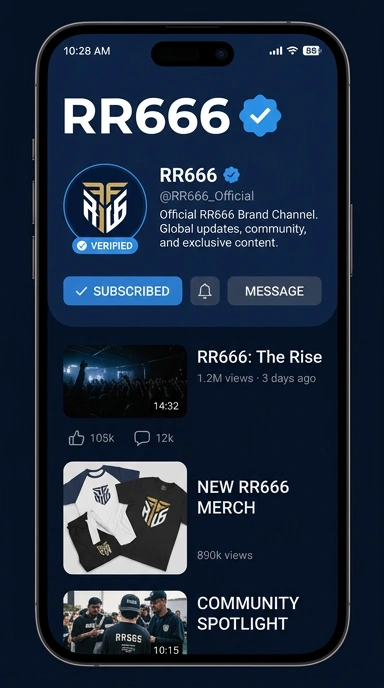 Tampilan kanal resmi rr666
